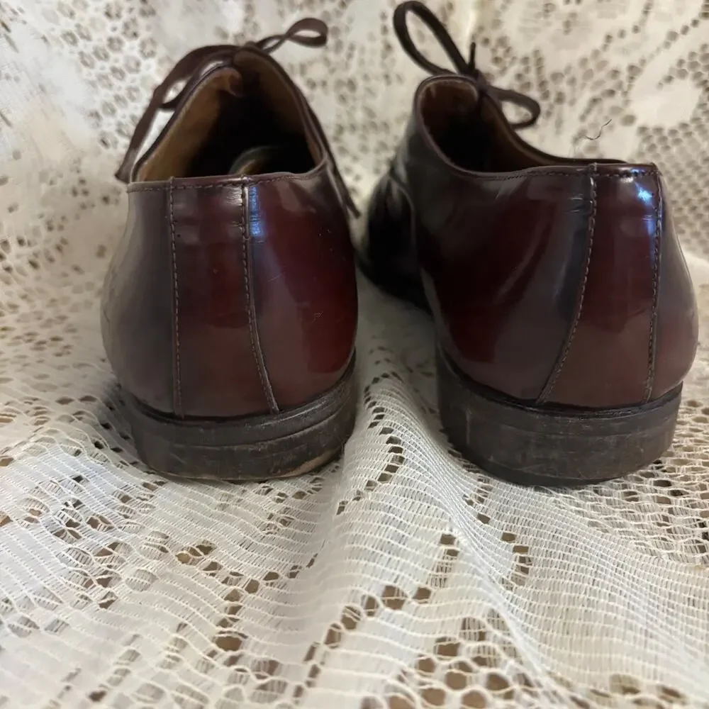 Mario Bruni Men's US 8.5 Brown Leather Oxfords Shoes